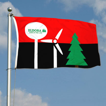 Fyon Eldora, Iowa Flag Indoor and Outdoor Banner
