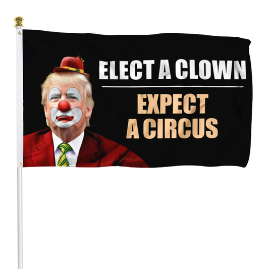 Fyon Elect A Clown Trump Flag  Indoor and Outdoor Banner