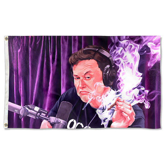 Fyon Elon Musk Smoking Flag  Indoor and Outdoor Banner