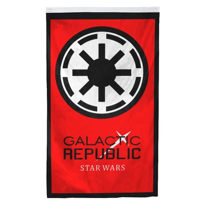 Fyon Star Wars Empire First Order Logo Galactic Republic flag Red Indoor and outdoor banner 32611