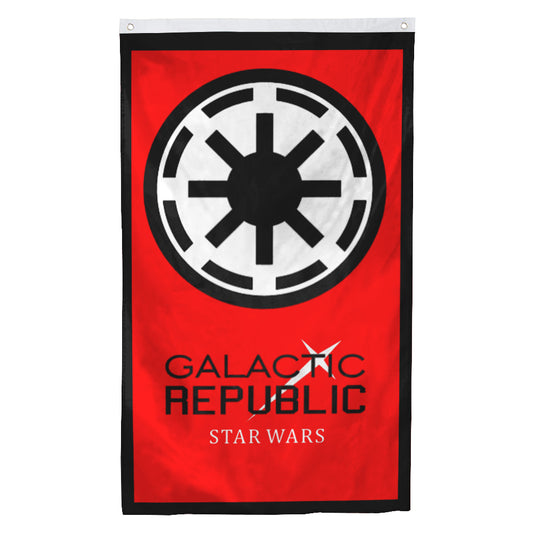 Fyon Star Wars Empire First Order Logo Galactic Republic flag Red Indoor and outdoor banner 32611