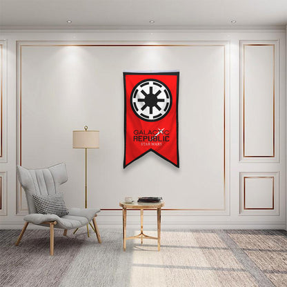 Fyon Star Wars Empire First Order Logo Galactic Republic flag banner 30 x 50 inches Red