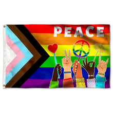 Fyon Equality LGBT Pride Peace Rainbow Hippie Flower Flag 41565  Indoor and Outdoor Banner