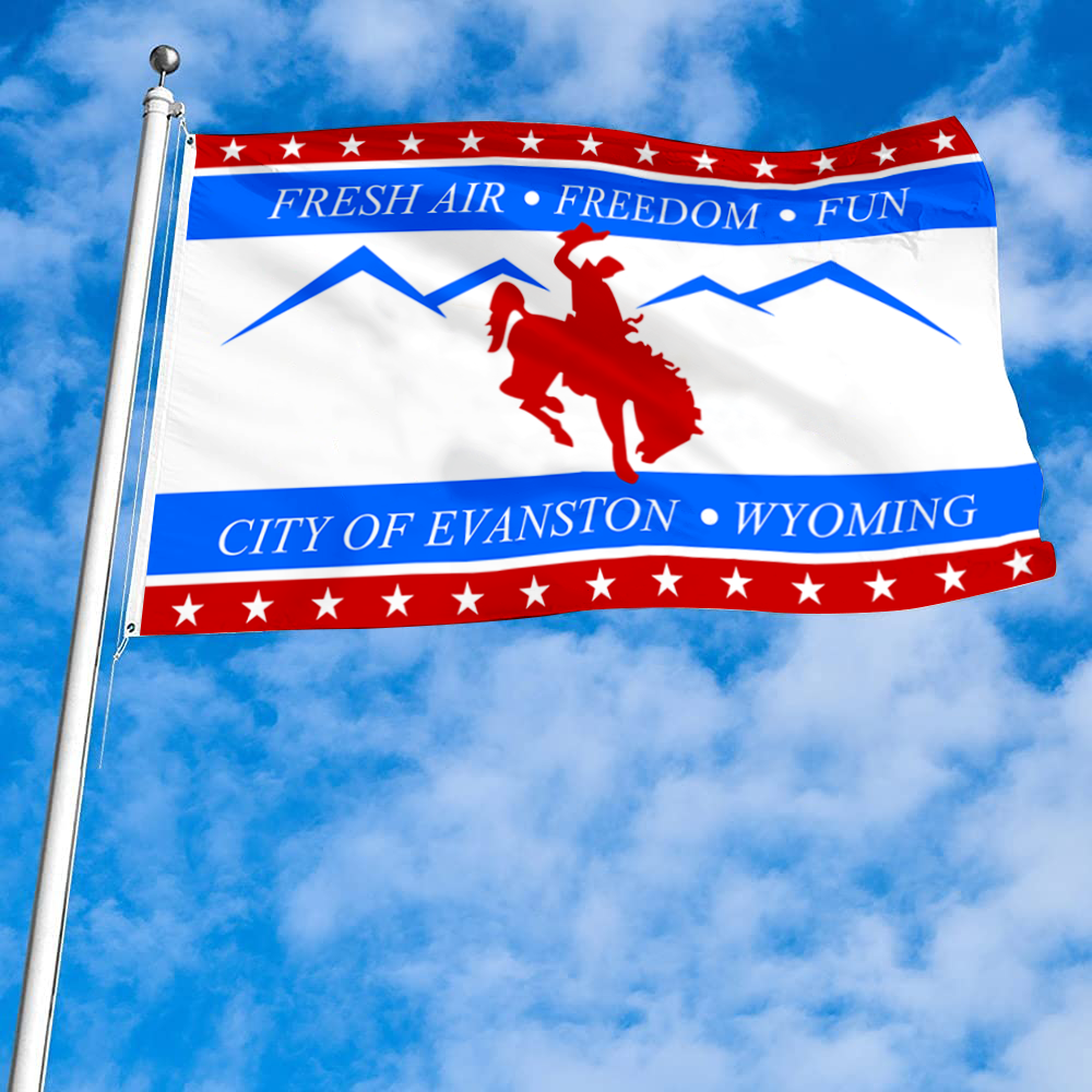Fyon Evanston, Wyoming flag Banner