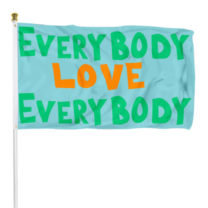Fyon Everybody Love Everybody Flag Indoor and outdoor banner