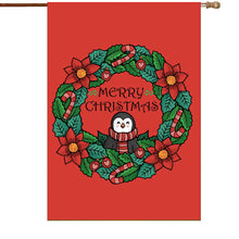 Fyon Merry Christmas Santa Claus Decorative Double Sided Vertical House Garden Flag 28x40inch --GF101805