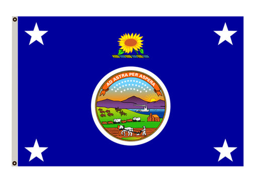 The State of  Kansas Flag the Governor prior to 1961 banner