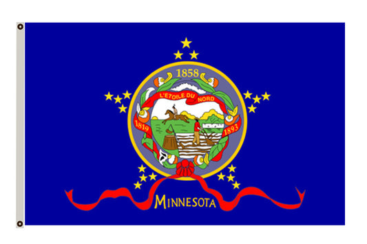 The State of Minnesota Flag (reverse) from 1893 to 1957 banner