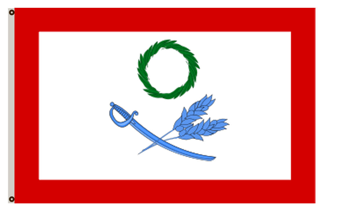 Pre-Revolutionary Flag 1816–17 – Used by Louis Michel Aury as Civil and Military Governor of Texas banner