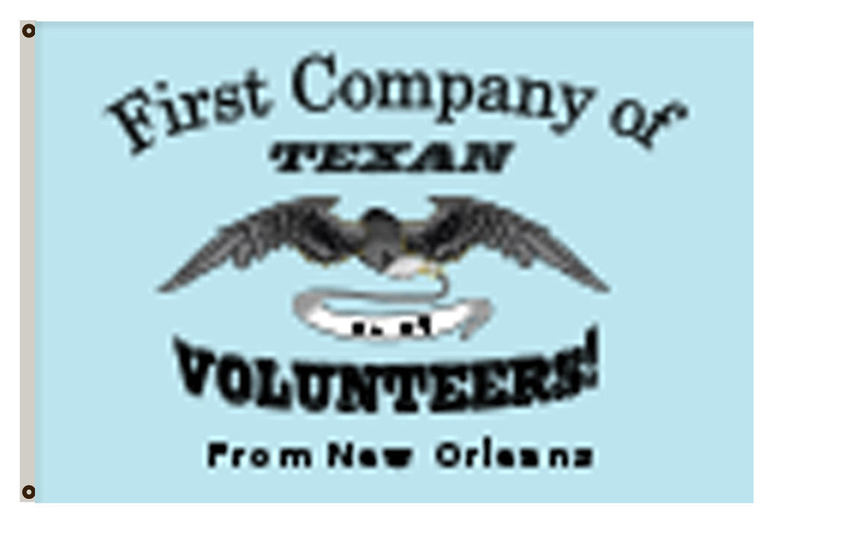 Revolutionary flag The New Orleans Grays participated in driving the Mexicans from San Antonio and many were massacred at Goliad banner