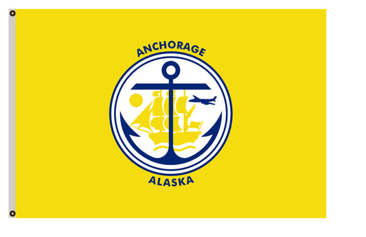 Fyon Alaska banner City of Anchorage Flag