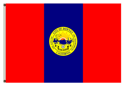 Fyon California banner City of Downey Flag