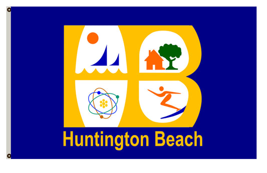 Fyon California banner City of Huntington Beach flag