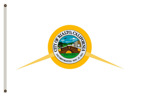 Fyon California banner City of Rialto Flagg
