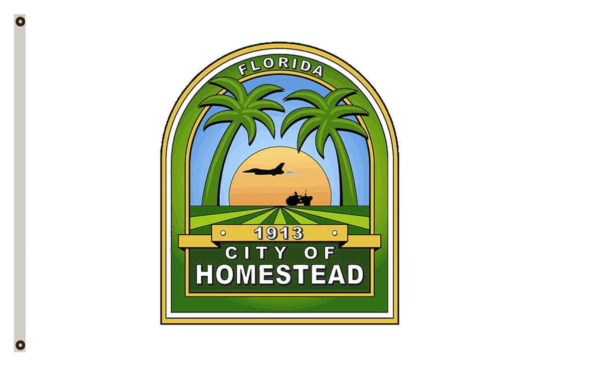 Fyon Florida banner City of Homestead Flag