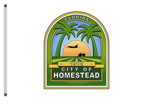Fyon Florida banner City of Homestead Flag