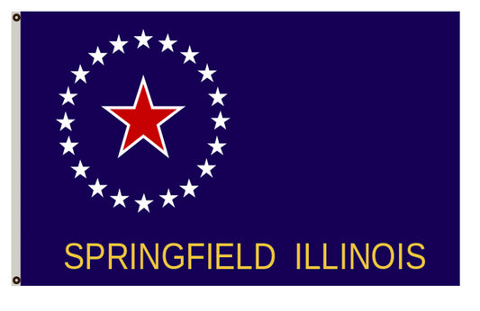 Fyon Illinois banner City of Springfield Flag