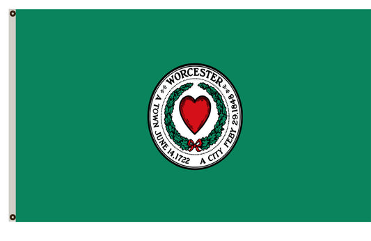 Fyon Massachusetts banner City of Worcester Flag