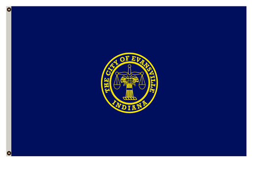 Fyon Indiana banner City of Evansville Flag