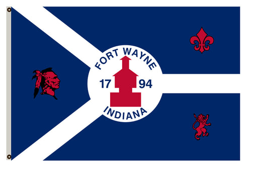 Fyon Indiana banner City of Fort Wayne Flag