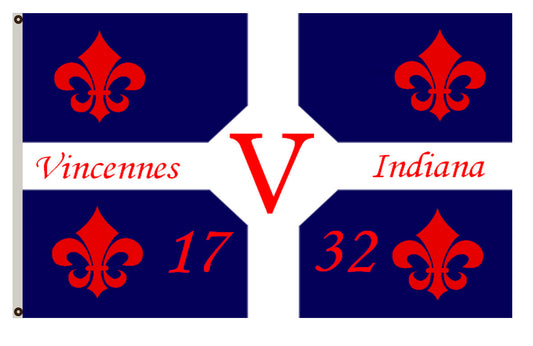 Fyon Indiana banner City of Vincennes Flag