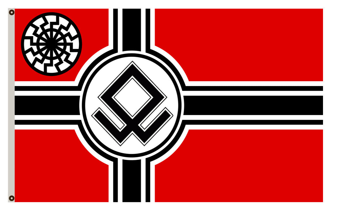 Fyon Star Wars Star Trek fans banner Kreigsmarine Odal Rune With Black Sun Flag