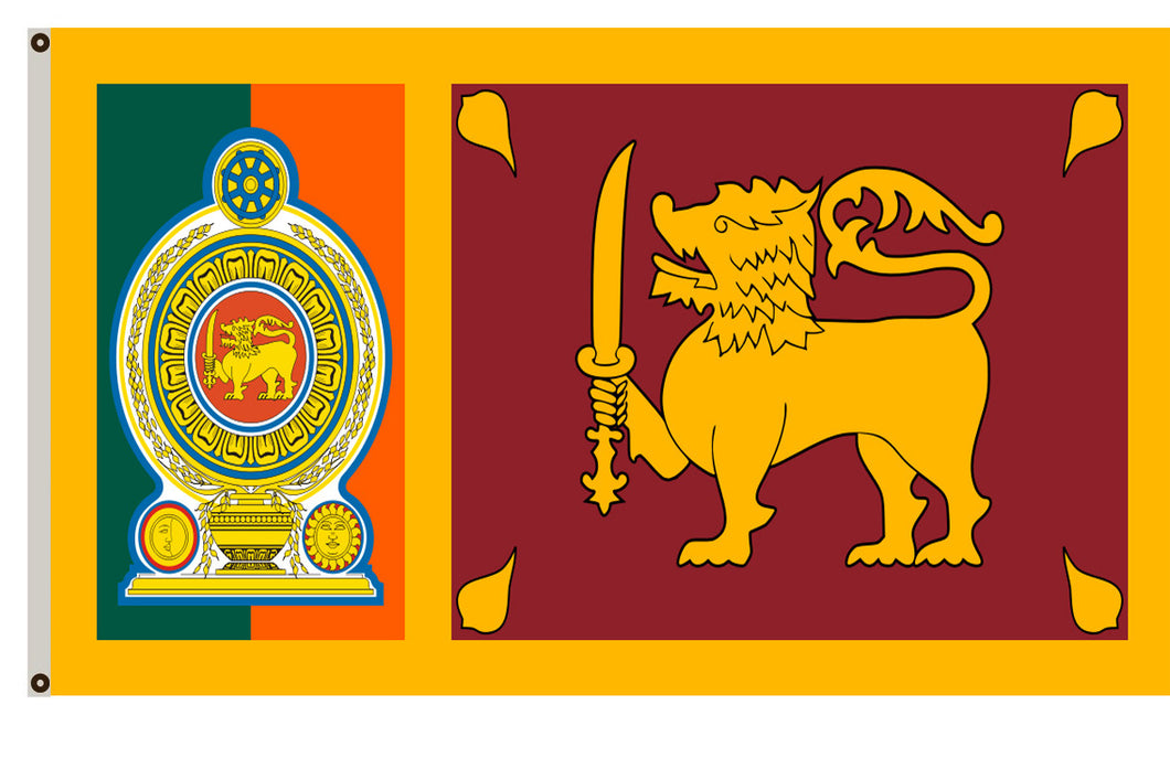 Current war banner Sri Lanka flag