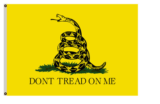 Former war banner The Gadsden flag, used by some Continental forces during the American Revolutionary War (1775–83) flag