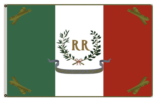 Former war banner the Roman Republic of 1849 flag