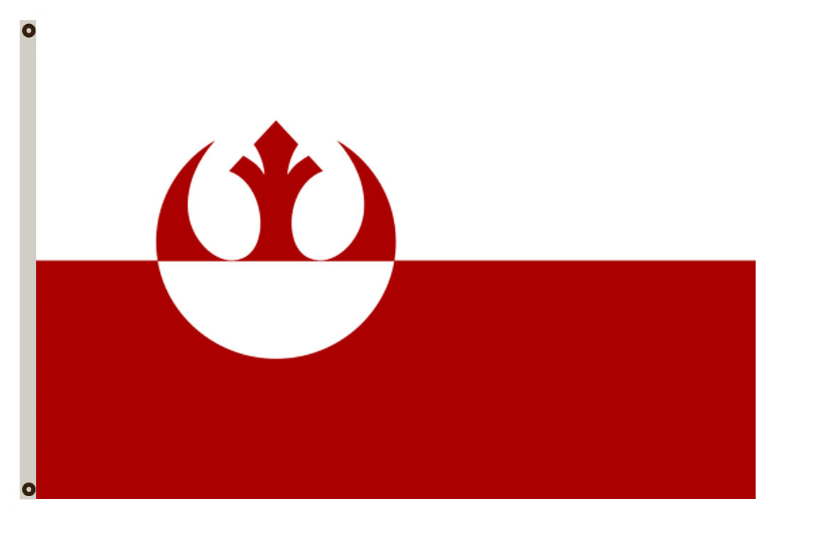 Fyon Star Wars Star Trek fans banner Rebel Alliance flag
