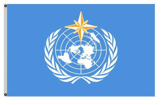 United Nations  banner Agencies and organizations WMO World Meteorological Organization flag