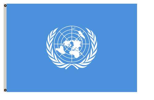 United Nations flag banner