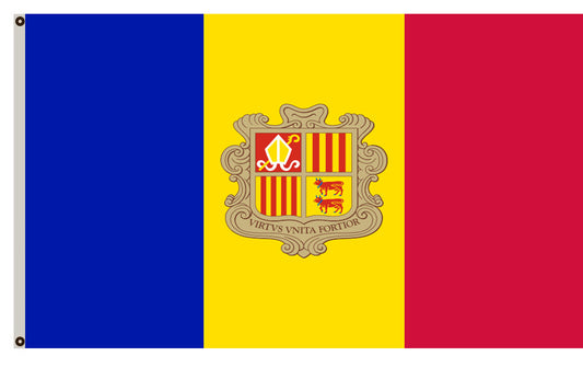 Fyon State and Civil Flag of Andorra flag banner