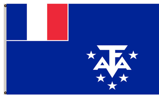 Fyon France banner the French Southern and Antarctic Lands flag