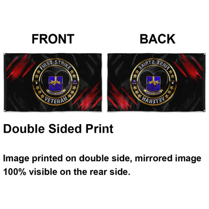 Fyon First Strike Veteran Flag Indoor and outdoor banner