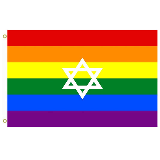 Fyon Israel Flag Gay pride flag Indoor and outdoor banner