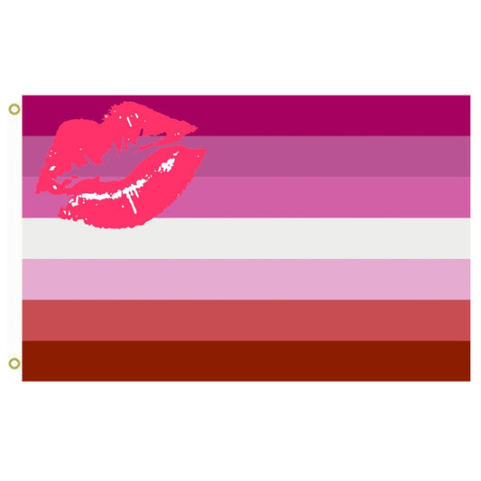 Fyon Version of the Lipstick Lesbian pride flag Indoor and outdoor banner