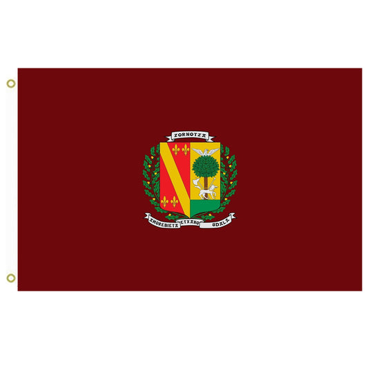Fyon Amorebieta-Etxano Flag Vizcaya en raso granate Flag Indoor and outdoor banner