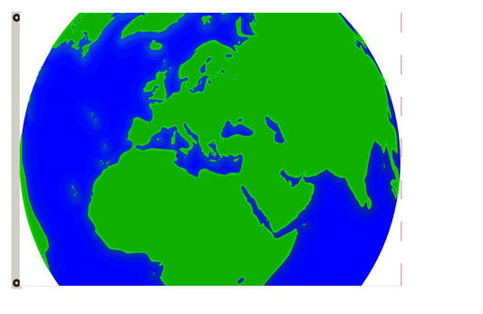 Fyon that shows the earth Flag Indoor and outdoor banner