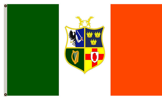 Fyon Ireland defaced with four provinces crest of Ireland Flag Indoor and outdoor banner