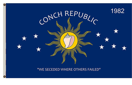 Fyon Conch Republic Key West Flag Indoor and outdoor banner