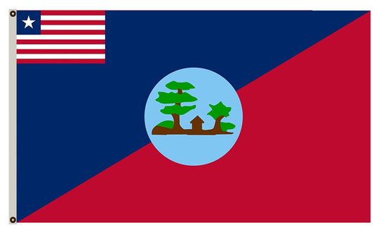 Fyon Liberian County of Montserrado Flag Indoor and outdoor banner