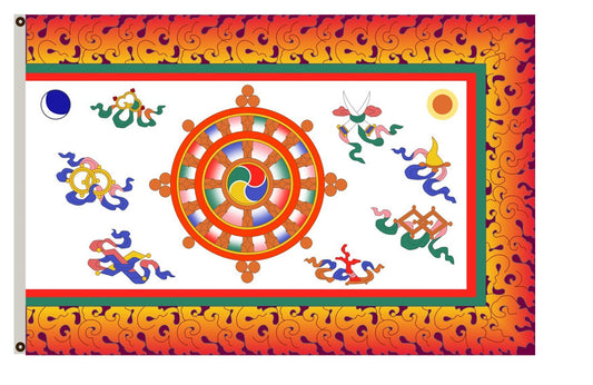 Fyon Reconstruction of the Sikkim in use from 1877 to 1914 and from 1962 to 1967 Flag Indoor and outdoor banner