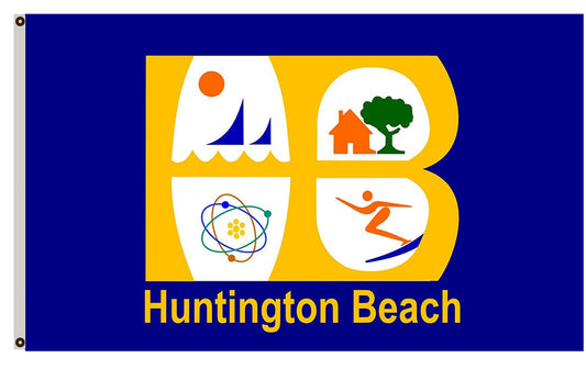 Huntington Beach, California Flag Huntington beach city Flag Indoor and outdoor banner