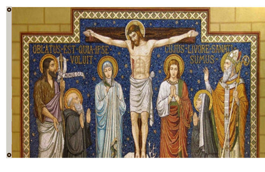 Catholic good friday dies passionis domini death jesus christ holy week Flag Indoor and outdoor banner