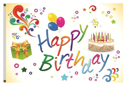 Happy Birthday Flag Party Flag Indoor and outdoor banner