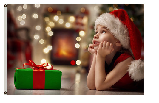 Merry Christmas  Flag A child's gift Party Flag Indoor and outdoor banner