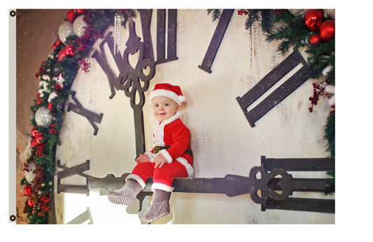 Merry Christmas Flag Baby Time Party Flag Indoor and outdoor banner