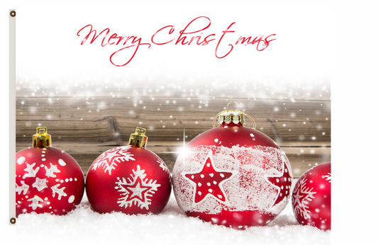 Merry Christmas  Balls Flag Party Flag Indoor and outdoor banner