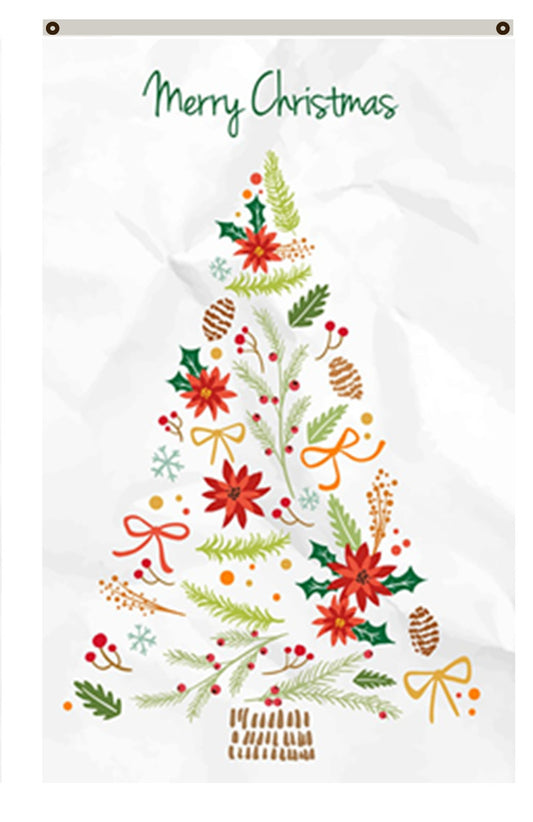 Merry Christmas  Tree Flag Indoor and outdoor banner